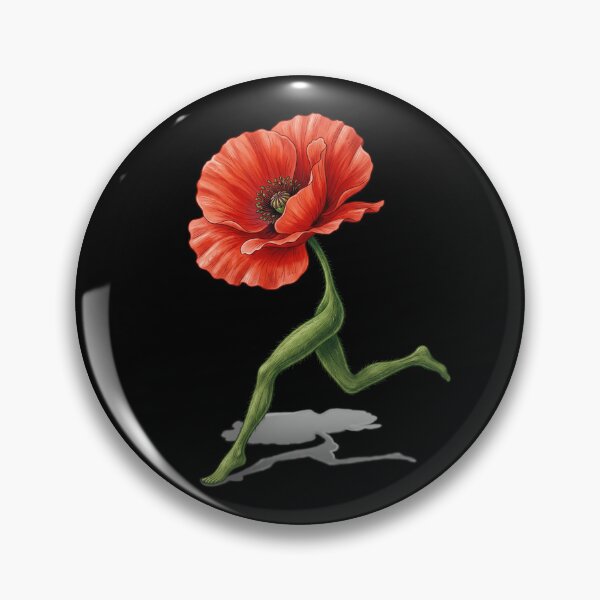 Item preview, Walking Dandelion Poppy – Surreal Flower Figure designed and sold by Herzbaumatelier.