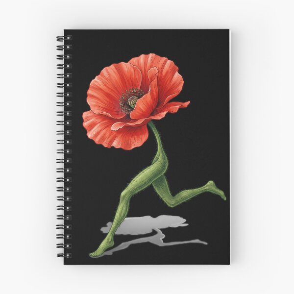Item preview, Walking Dandelion Poppy – Surreal Flower Figure designed and sold by Herzbaumatelier.