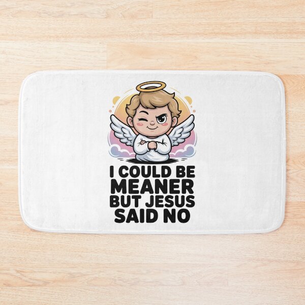 Item preview,  I Could Be Meaner But Jesus Said No – Cute Angel Kawaii Christian T-Shirt V1 designed and sold by DarylWelsh2024.