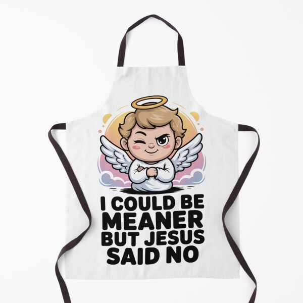 Artikelvorschau, Ich könnte gemeiner sein, aber Jesus sagte Nein – Niedliches Engel-Kawaii-Christliches T-Shirt V1 entworfen und verkauft von DarylWelsh2024.