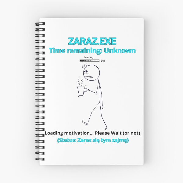 Item preview, White Zaraz EXE Loading Motivation - Funny Polinglish Procrastination Humor Gift designed and sold by VibePolinglish.