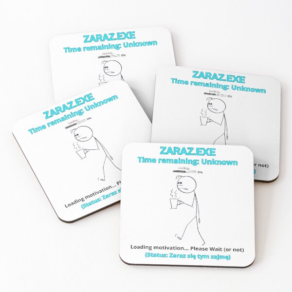 Item preview, White Zaraz EXE Loading Motivation - Funny Polinglish Procrastination Humor Gift designed and sold by VibePolinglish.