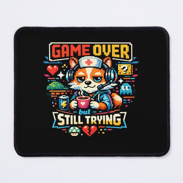 Item preview, Game Over But Still Trying – Funny Gamer Pixel Art Design designed and sold by CosmicSplendor.