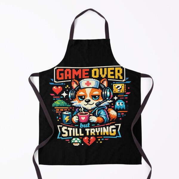 Item preview, Game Over But Still Trying – Funny Gamer Pixel Art Design designed and sold by CosmicSplendor.