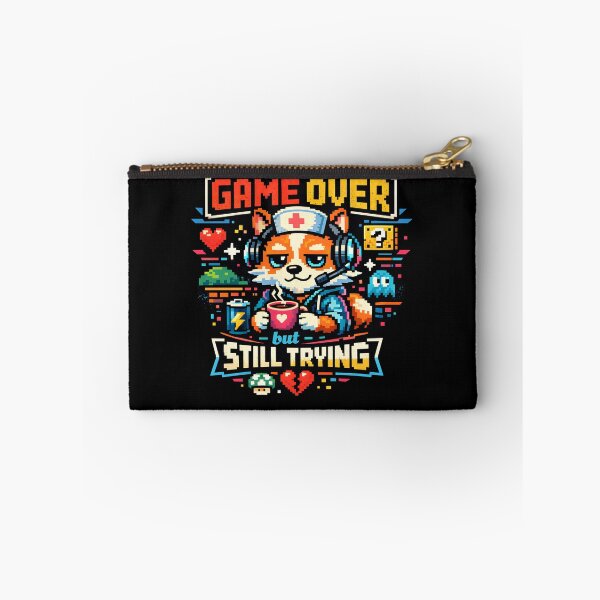 Item preview, Game Over But Still Trying – Funny Gamer Pixel Art Design designed and sold by CosmicSplendor.