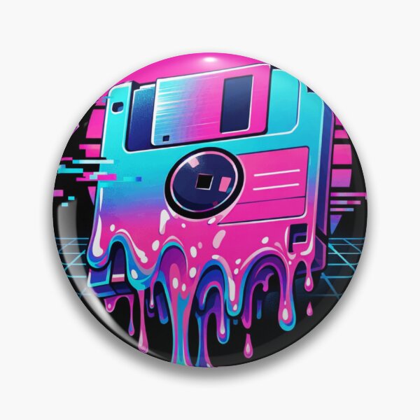 Item preview, Melting Floppy Disk Vaporwave Glitch Art Retro 90s Aesthetic designed and sold by Retro Mood Co.