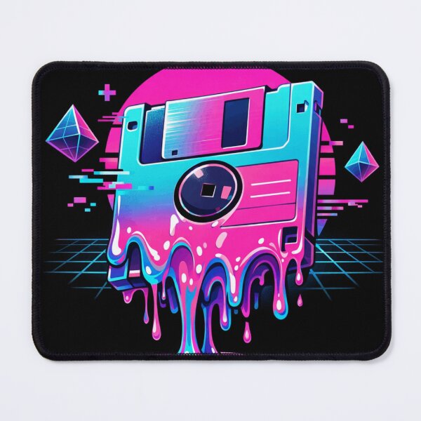 Item preview, Melting Floppy Disk Vaporwave Glitch Art Retro 90s Aesthetic designed and sold by Retro Mood Co.