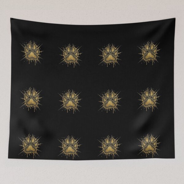Item preview, Edgy Distressed Golden Retriever Paw Print Grunge designed and sold by NatureUnleashed.