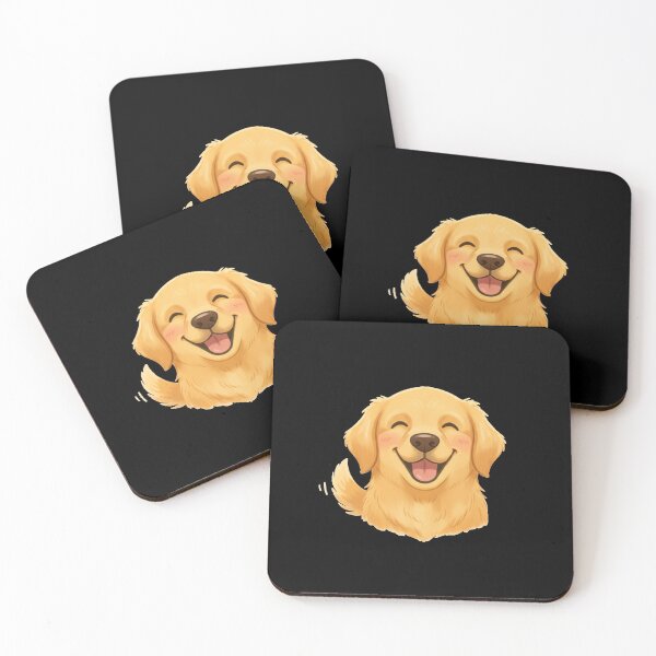Item preview, Joyful Golden Retriever Happy Face Character Art designed and sold by NatureUnleashed.