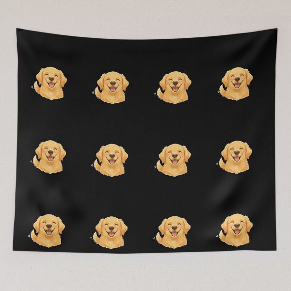 Item preview, Joyful Golden Retriever Happy Face Character Art designed and sold by NatureUnleashed.