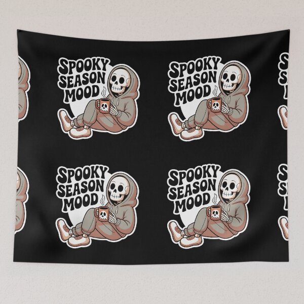 Item preview, Spooky Season Mood Skeleton Drinking Coffee – Cozy Halloween Coffee Lover Design designed and sold by Raw Tigers.