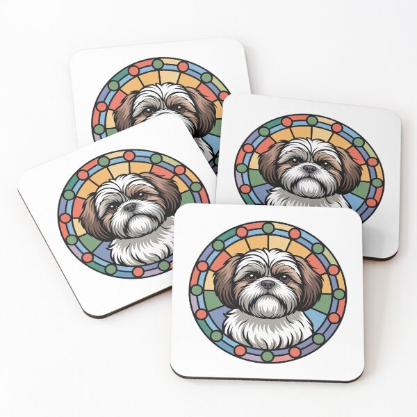 Item preview, Shih Tzu Stained Glass Portrait designed and sold by theartfulaspie.