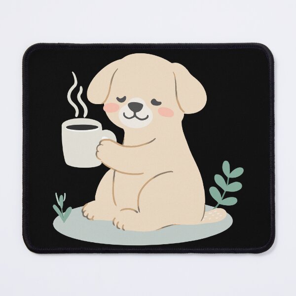 Item preview, Cute Dog Holding Coffee Aesthetic designed and sold by o101.