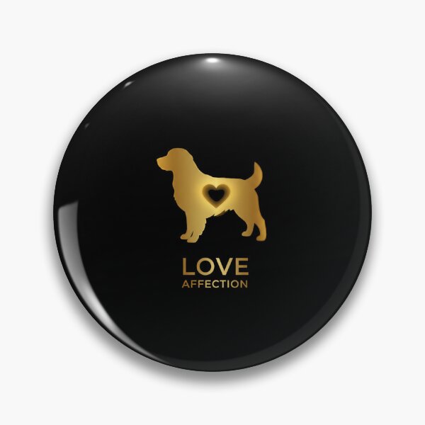 Artikelvorschau, Minimalistisches Golden-Retriever-Herz-Silhouette-Symbol entworfen und verkauft von NatureUnleashed.