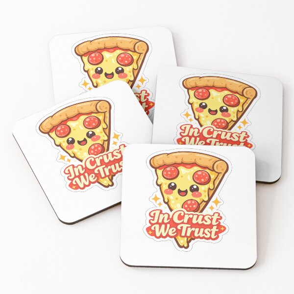 Item preview, In Crust We Trust Sticker — Kawaii Pizza Slice Funny Food Pun Pepperoni Cheese Lover Gift Cute Humor Decal designed and sold by CosyCush.