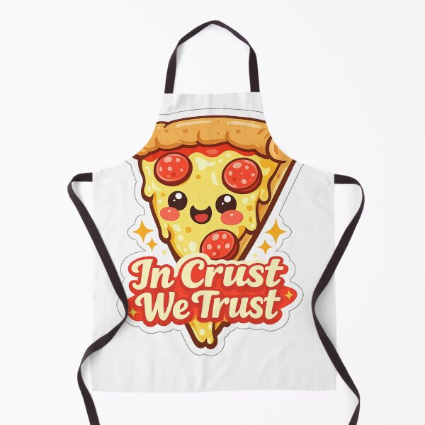 Item preview, In Crust We Trust Sticker — Kawaii Pizza Slice Funny Food Pun Pepperoni Cheese Lover Gift Cute Humor Decal designed and sold by CosyCush.