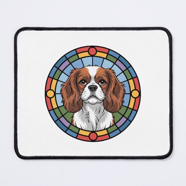 Item preview, Cavalier King Charles Spaniel Stained Glass Portrait designed and sold by theartfulaspie.