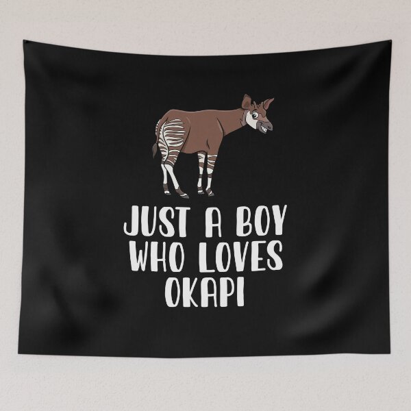 Item preview, Just A Boy Who Loves Okapi designed and sold by CosmoKitsch.
