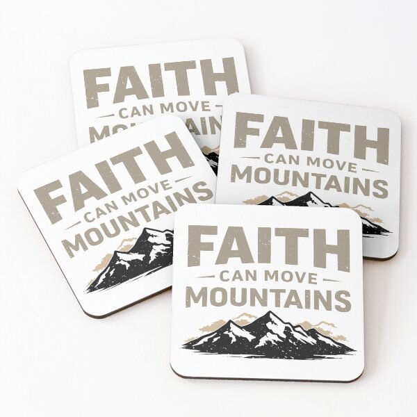 Item preview, Move Mountains with Faith – Powerful Christian Motivation Shirt and sticker | Trust God Inspirational Design designed and sold by Billium Halder.