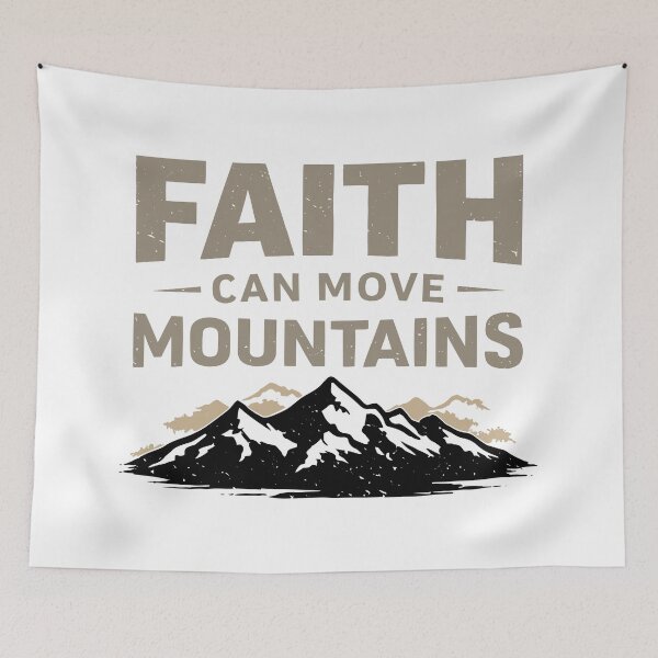 Item preview, Move Mountains with Faith – Powerful Christian Motivation Shirt and sticker | Trust God Inspirational Design designed and sold by Billium Halder.