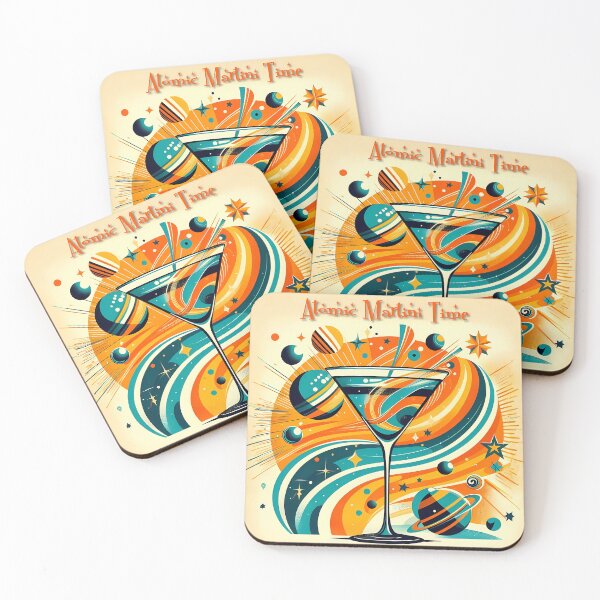 Item preview, Atomic Martini Time Cosmic Waves designed and sold by Lee Hiller Designs.