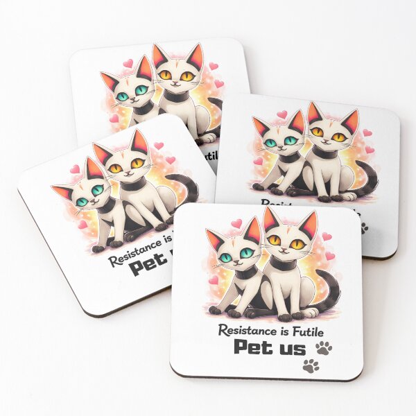 Item preview, Resistance is Futile Pet Us - Cute Sci-Fi Cyber Cats designed and sold by KireaDesigns.