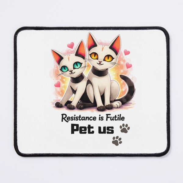 Item preview, Resistance is Futile Pet Us - Cute Sci-Fi Cyber Cats designed and sold by KireaDesigns.