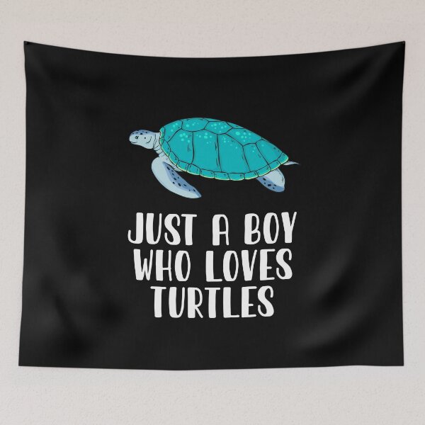 Item preview, Just A Boy Who Loves Turtles  designed and sold by CosmoKitsch.