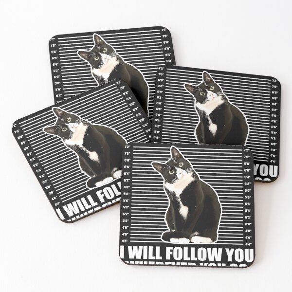 Item preview, Tuxedo Cat Personal Stalker Funny Cat Kitten Lovers Gift designed and sold by SyncSusscess.