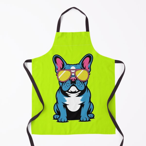 Item preview, Cool French Bulldog in Sunglasses Bright Neon Dog Sticker Design designed and sold by NatArtSA.