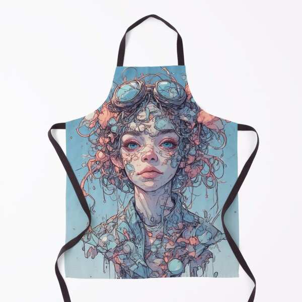 Item preview, Dissolving Dreams — Cyberpunk Fantasy Portrait Fine Art Print designed and sold by GrowNest.