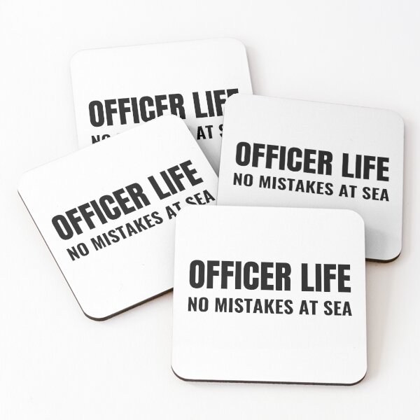 Item preview, Officer Life No Mistakes At Sea (Black) designed and sold by ShipCrewNation.