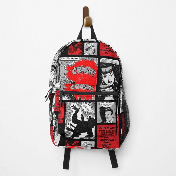 Item preview, Vintage Horror Comic Strip Red and Black Collage - Retro Pulp Sci-Fi Art designed and sold by SpookyShadesLab.
