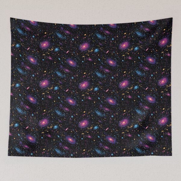 Item preview, Vibrant Cosmic Galaxy Abstract Space Art Pattern designed and sold by NicolasGlowArt.