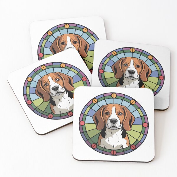 Item preview, Beagle Stained Glass Portrait designed and sold by theartfulaspie.