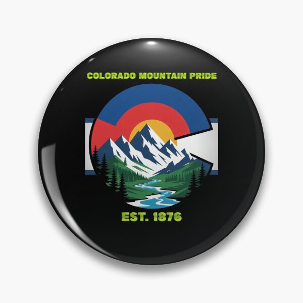 Item preview, Colorado Mountain Pride - Mountains Nature Emblem - Est 1876 designed and sold by Pixelith-Arts.