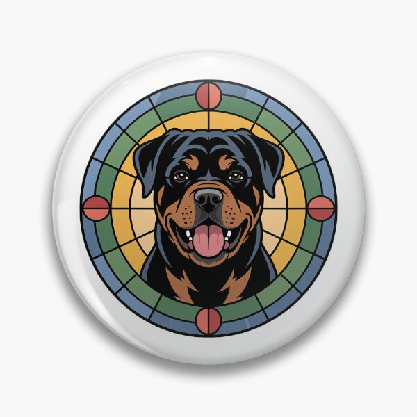 Item preview, Rottweiler Stained Glass Portrait designed and sold by theartfulaspie.