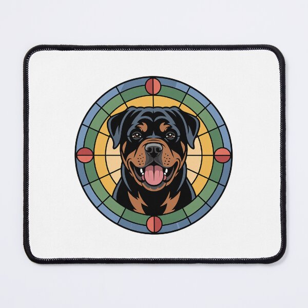 Item preview, Rottweiler Stained Glass Portrait designed and sold by theartfulaspie.