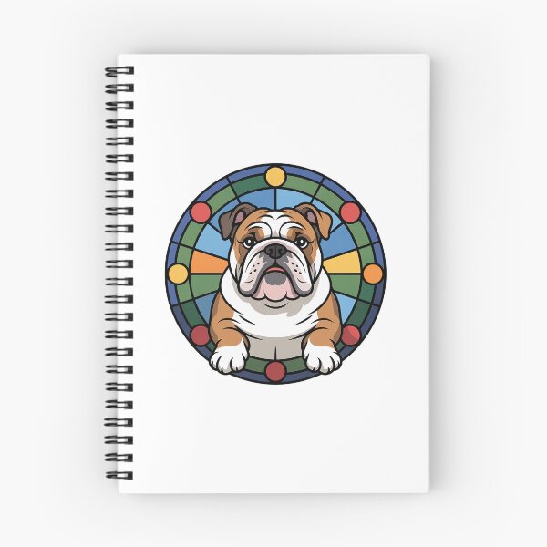 Item preview, English Bulldog Stained Glass Portrait designed and sold by theartfulaspie.