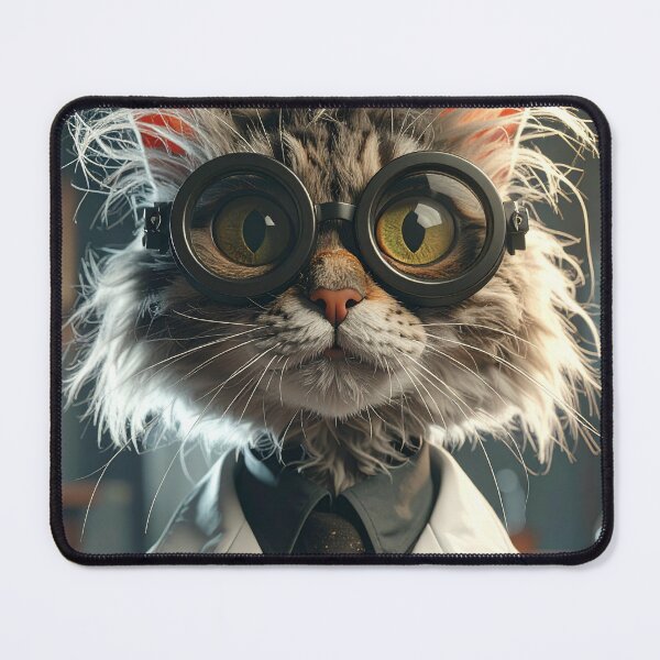 Item preview, Whimsical Scientist Cat Portrait designed and sold by BetweenForms.