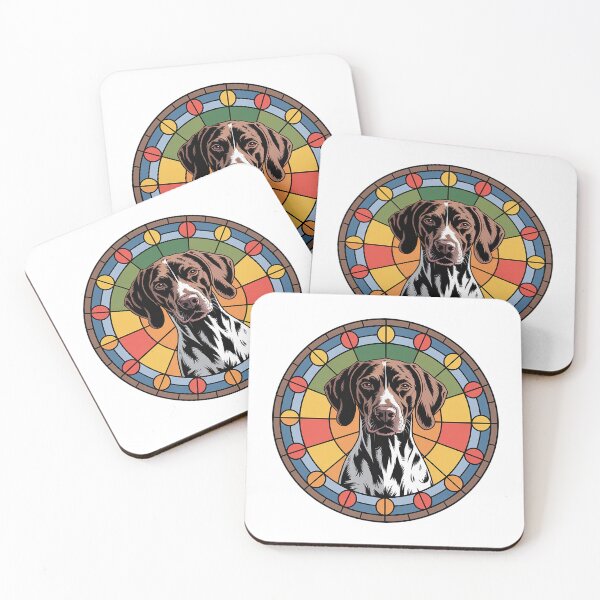 Item preview, German Shorthaired Pointer Stained Glass Portrait designed and sold by theartfulaspie.