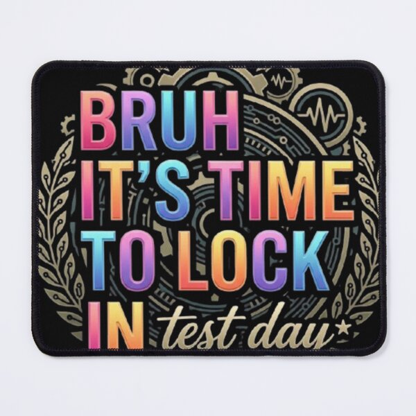 Item preview, Retro BRUH IT'S TIME TO LOCK IN Test Day Motivation - Study Gear Crest designed and sold by anasmovic.