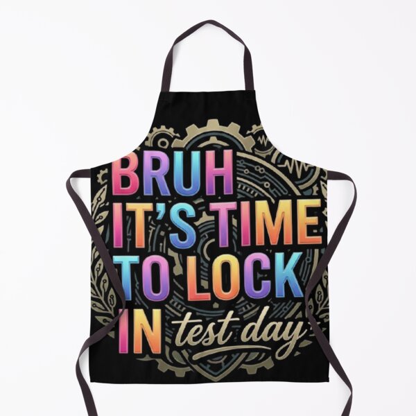 Item preview, Retro BRUH IT'S TIME TO LOCK IN Test Day Motivation - Study Gear Crest designed and sold by anasmovic.