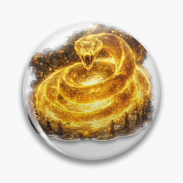 Item preview, Golden Glowing Serpent Fantasy Art designed and sold by Farheen786.
