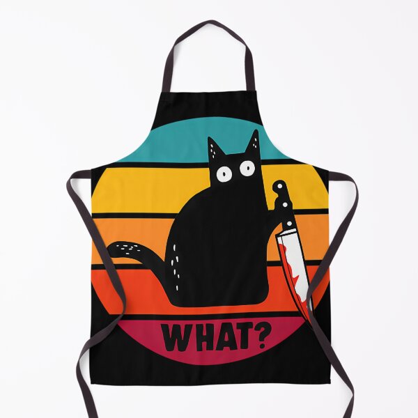 Item preview, Cat What Funny Murderous Black Cat With Knife designed and sold by SyncSusscess.