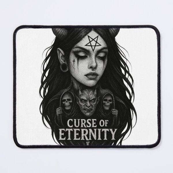 Item preview, Gothic Demon Girl Curse of Eternity Illustration designed and sold by ElysianWardrobeCo.
