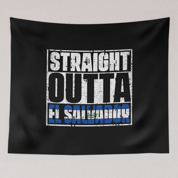 Item preview, Straight Outta El Salvador Flag designed and sold by CosmoKitsch.