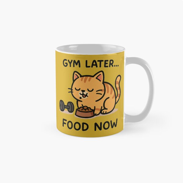 Item preview, Gym Later Food Now Cat Funny Lazy Gym Meme designed and sold by AYACHI90.