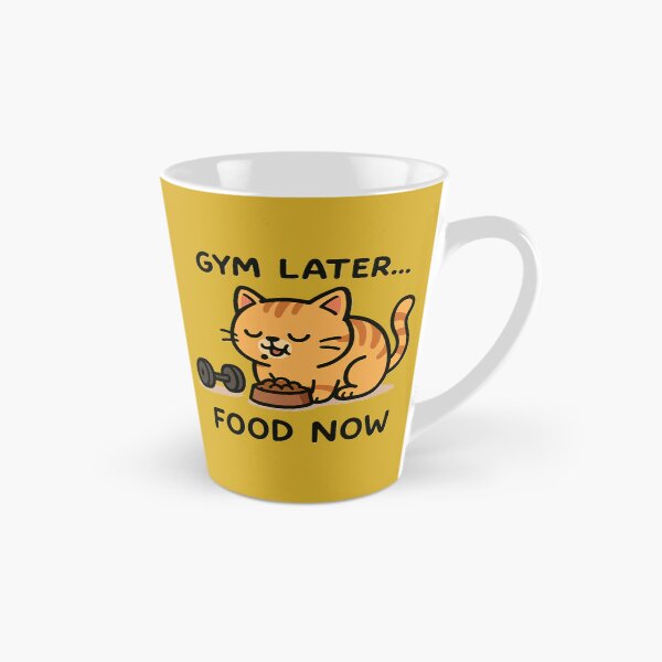 Item preview, Gym Later Food Now Cat Funny Lazy Gym Meme designed and sold by AYACHI90.