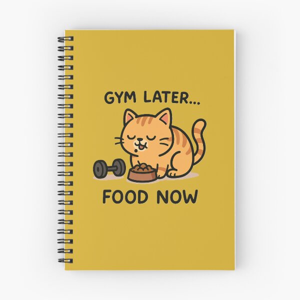 Item preview, Gym Later Food Now Cat Funny Lazy Gym Meme designed and sold by AYACHI90.